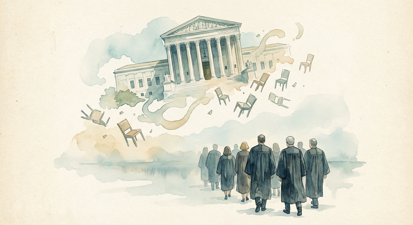 Illustration for Sheinbaum's First Year: Judicial Revolution, Cartel Designations, and the Limits of MORENA's Supermajority